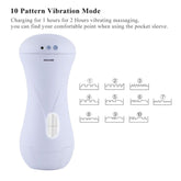 HiSmith Vibrating Pussy Stroker (White Case) – Vibrating Stroker Sex Machine Attachments